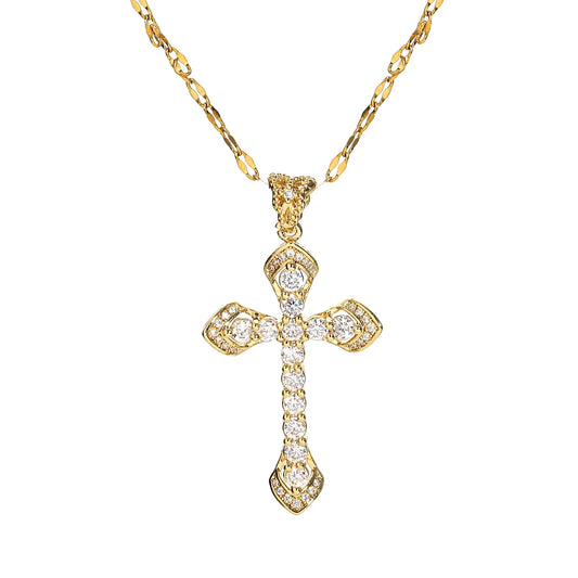Collier croix pour femmes et hommes, chaîne en acier inoxydable,Y2K,Fashion